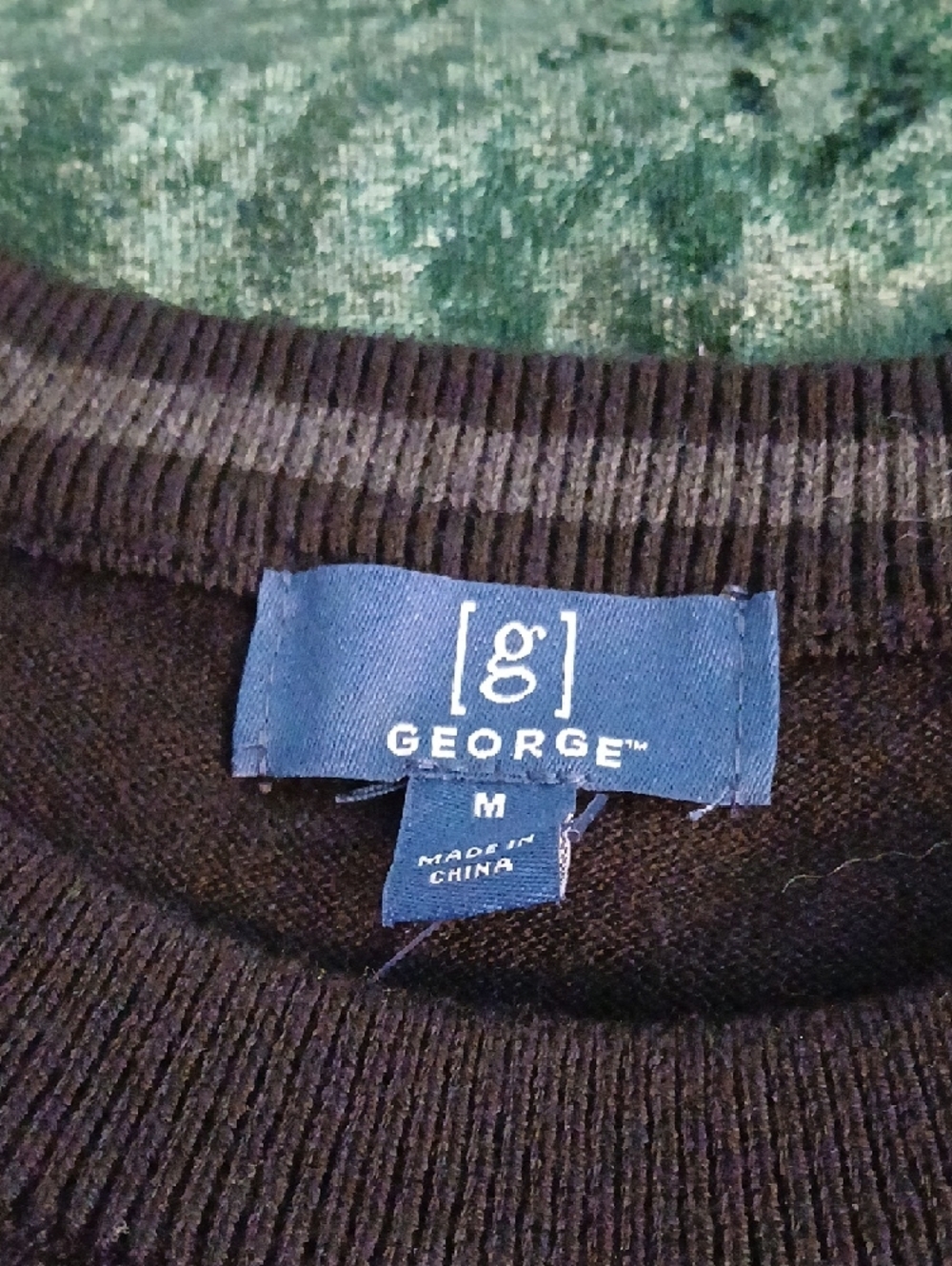 George Men's Crewneck Sweater in Black SZ M - Picture 2 of 2